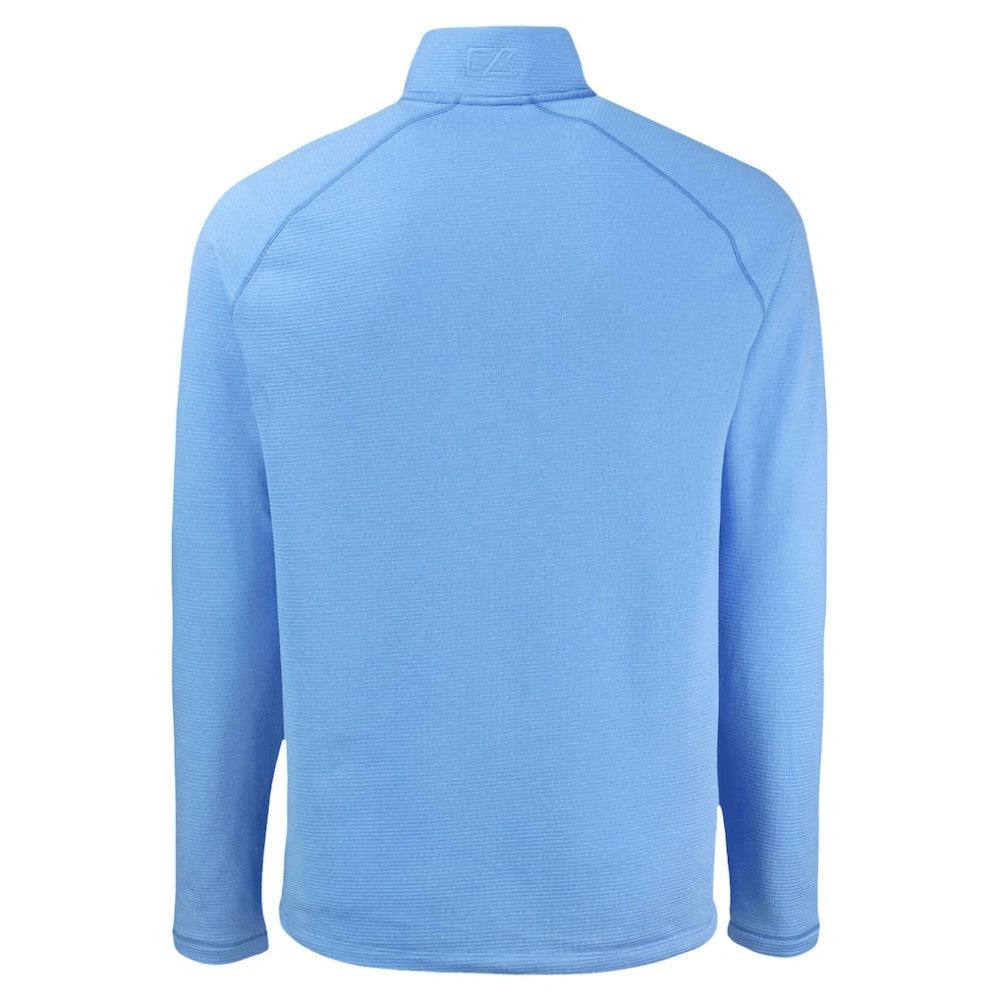 Boston Red Sox Cutter & Buck Peshastin Eco Fleece Recycled Raglan Quarter-Zip Top - Heather Light Blue