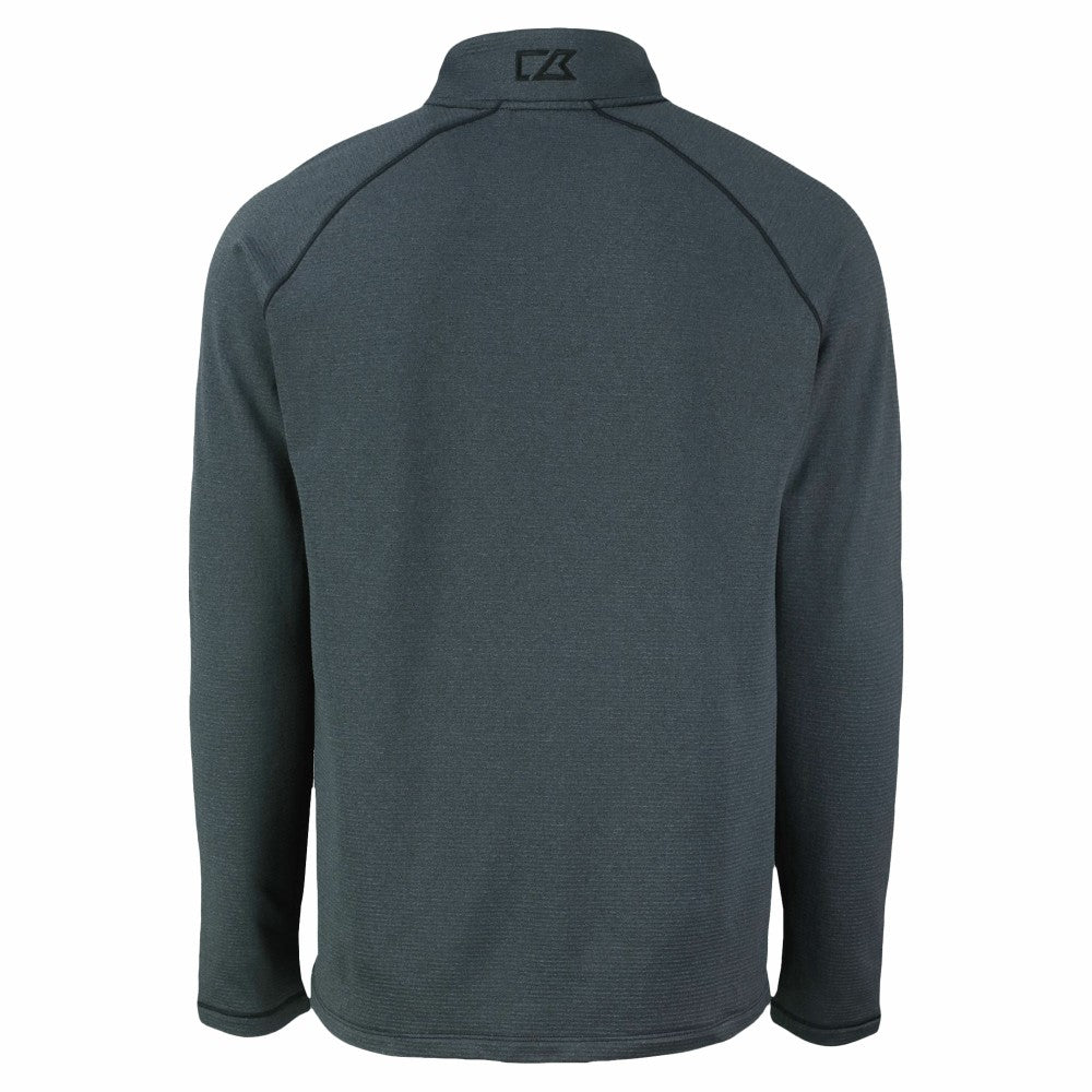 Los Angeles Dodgers Cutter & Buck Peshastin Eco Fleece Recycled Raglan Quarter-Zip Top - Heather Black