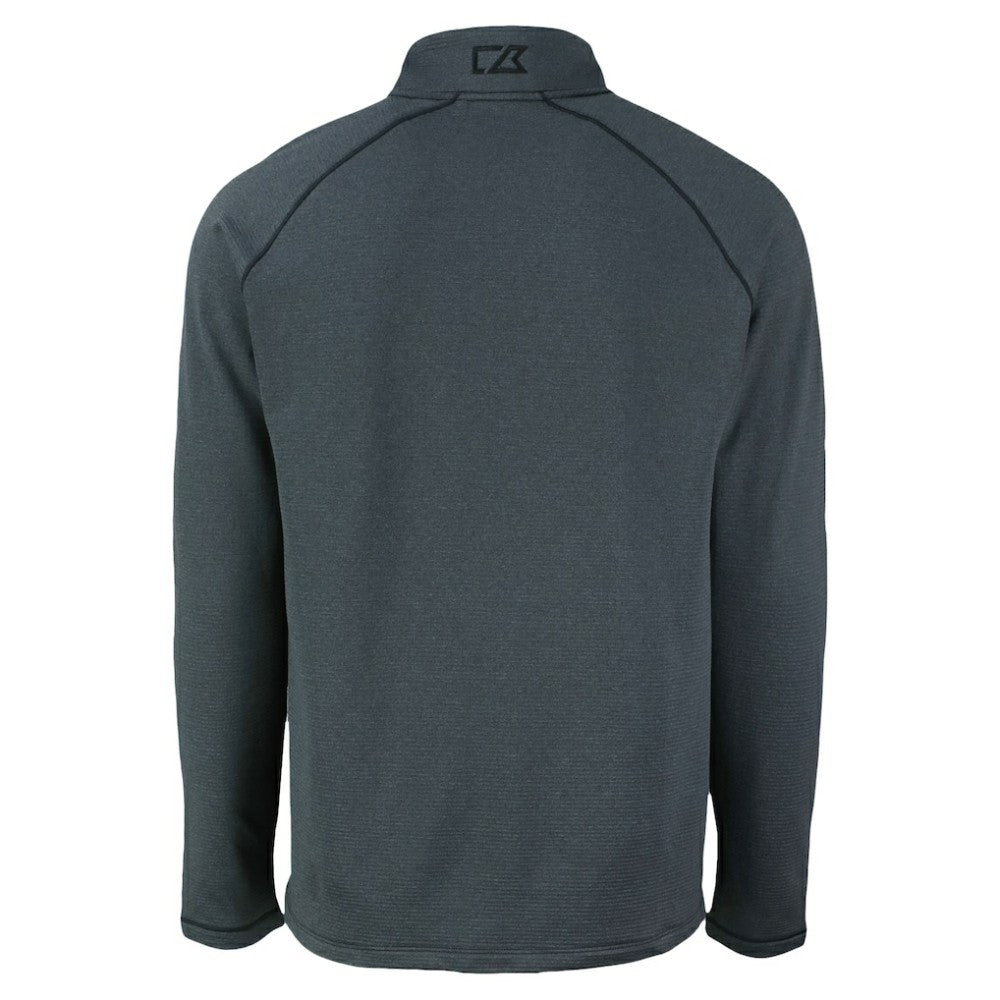 Chicago Cubs Cutter & Buck Peshastin Eco Fleece Recycled Raglan Quarter-Zip Top - Heather Black
