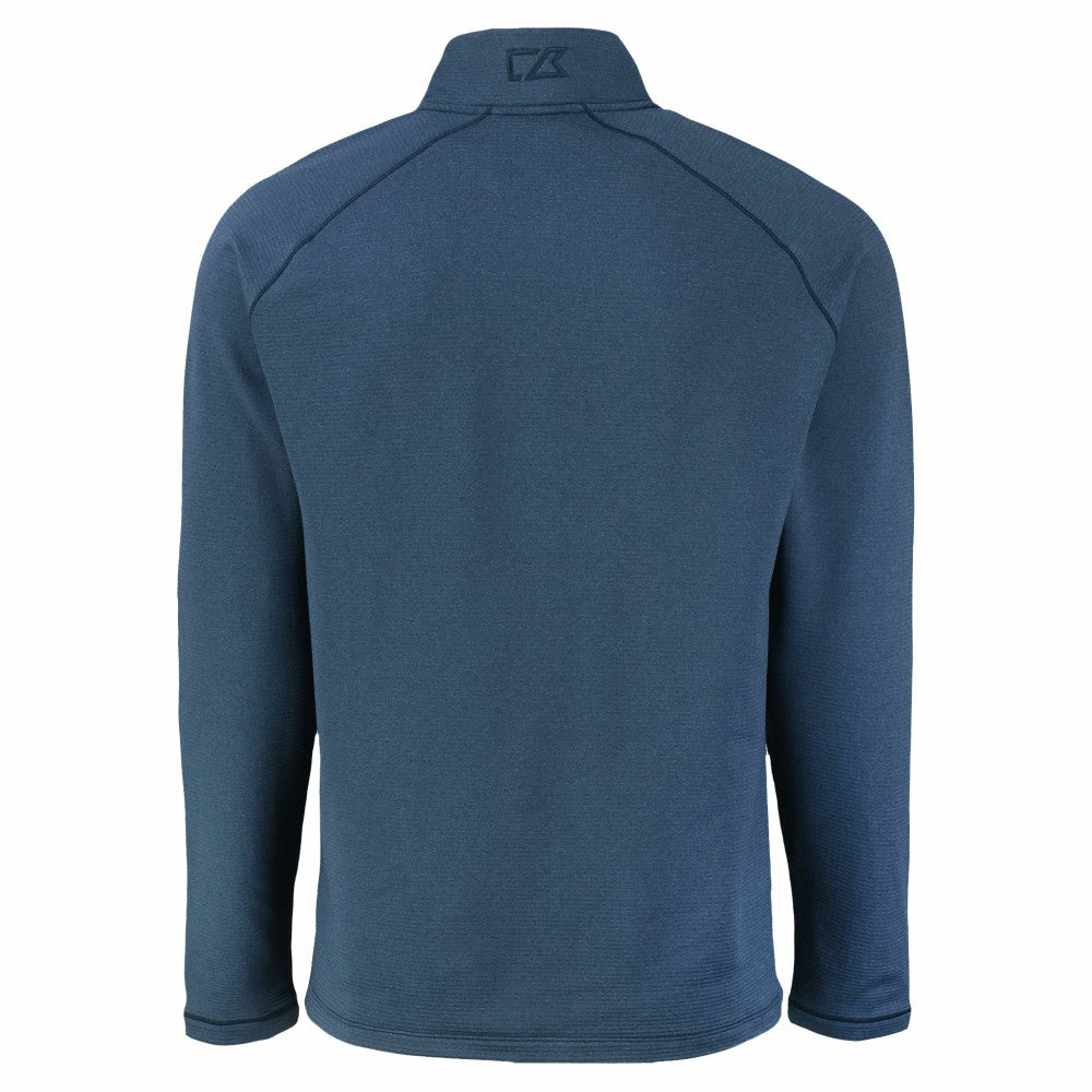 Milwaukee Brewers Cutter & Buck Peshastin Eco Fleece Recycled Raglan Quarter-Zip Top - Heather Navy