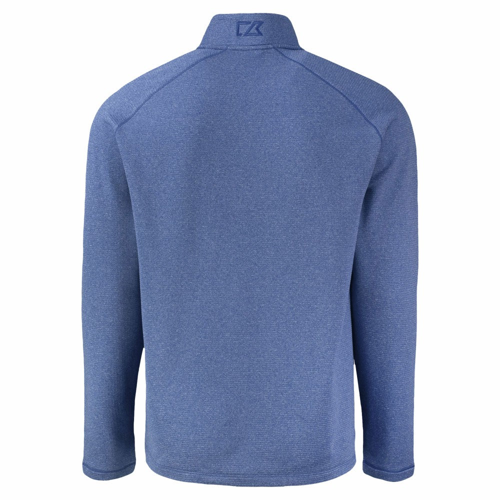 New York Mets Cutter & Buck Peshastin Eco Fleece Recycled Raglan Quarter-Zip Top - Heather Blue