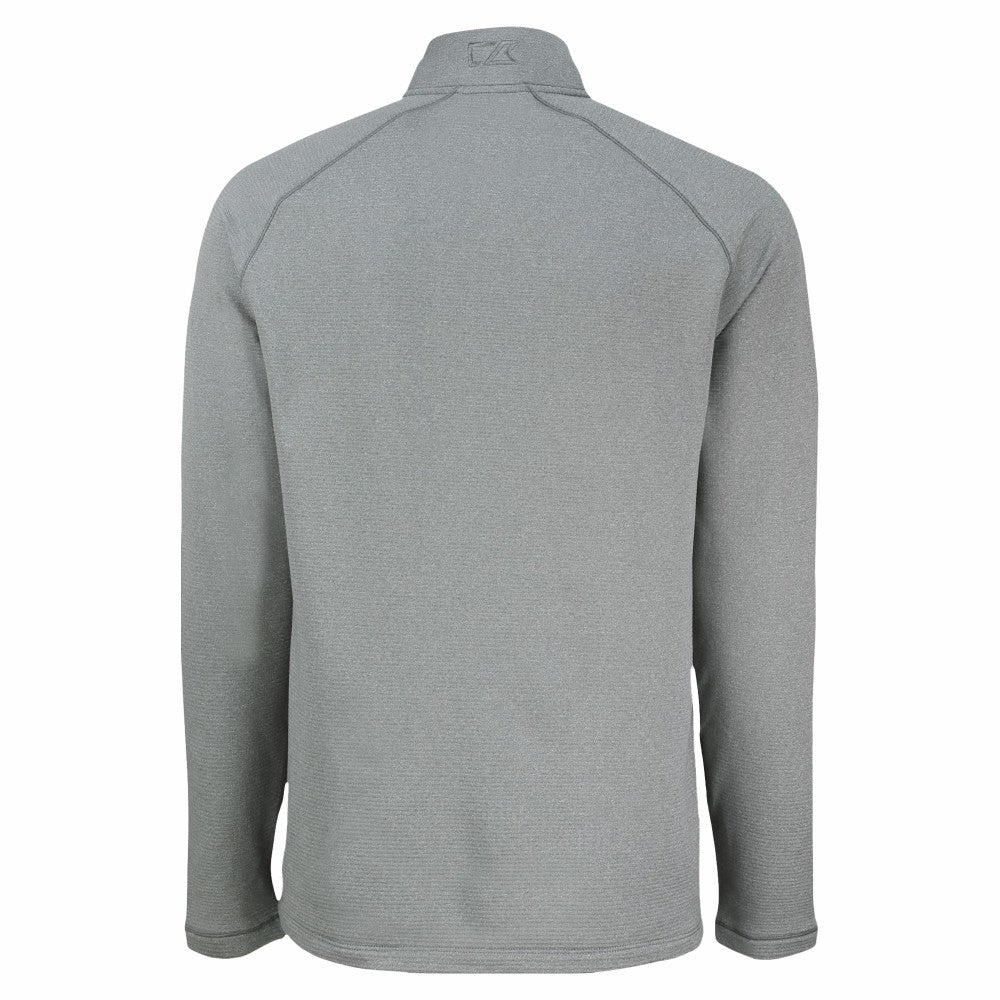 New York Mets Cutter & Buck Peshastin Eco Fleece Recycled Raglan Quarter-Zip Top - Heather Gray