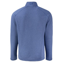 New York Yankees Cutter & Buck Peshastin Eco Fleece Recycled Raglan Quarter-Zip Top - Heather Blue