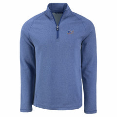 New York Mets Cutter & Buck Peshastin Eco Fleece Recycled Raglan Quarter-Zip Top - Heather Blue
