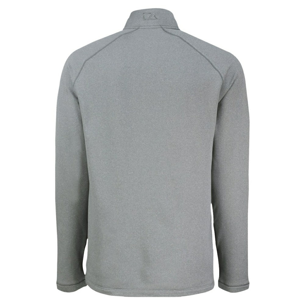 Philadelphia Phillies Cutter & Buck Peshastin Eco Fleece Recycled Raglan Quarter-Zip Top - Heather Gray