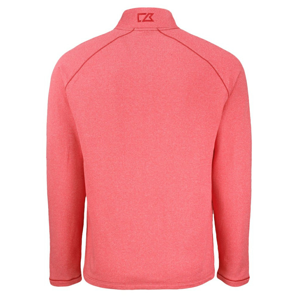 Philadelphia Phillies Cutter & Buck Peshastin Eco Fleece Recycled Raglan Quarter-Zip Top - Heather Red