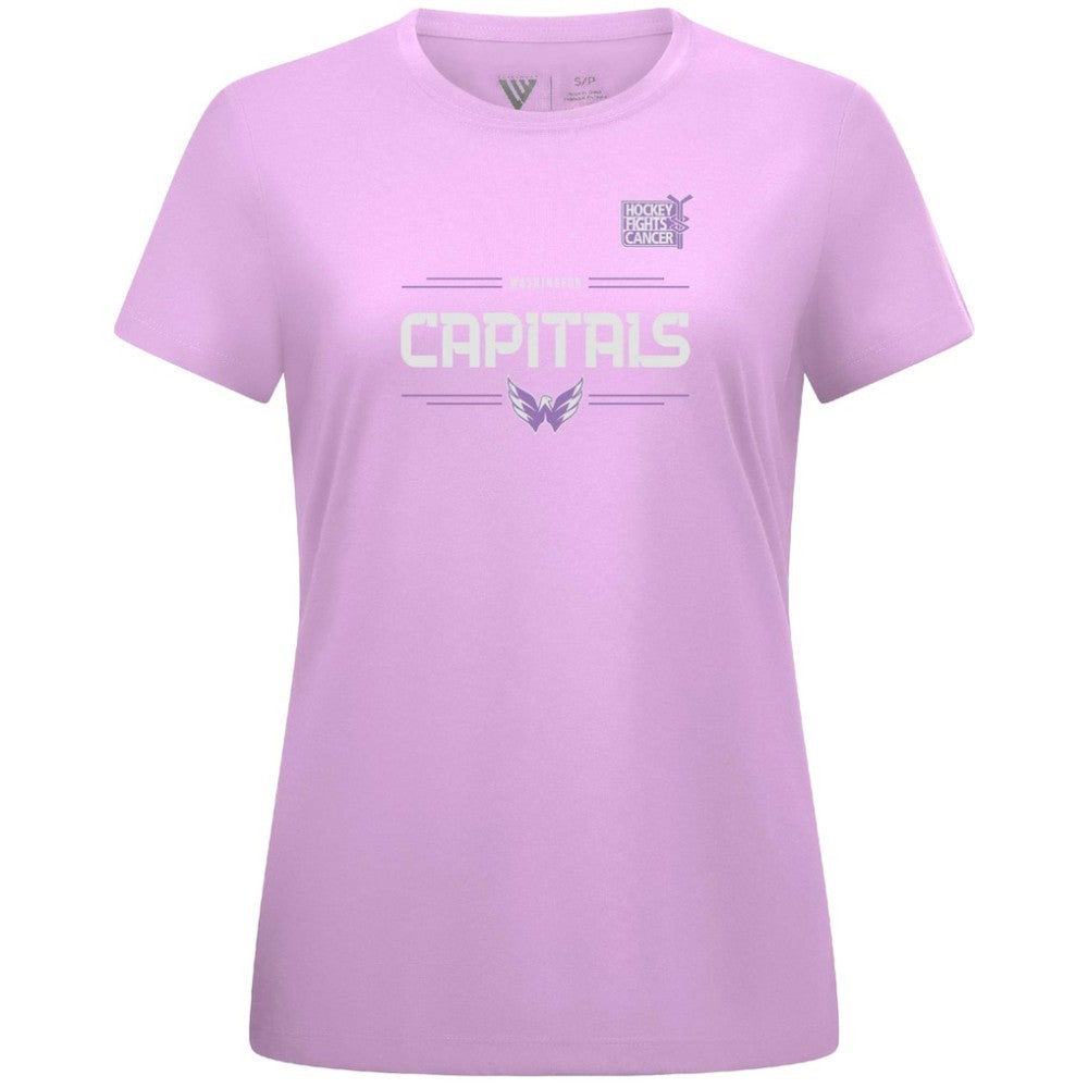 Alexander Ovechkin Washington Capitals Levelwear Women's Hockey Fights Cancer Anthem Name & Number T-Shirt Lavender