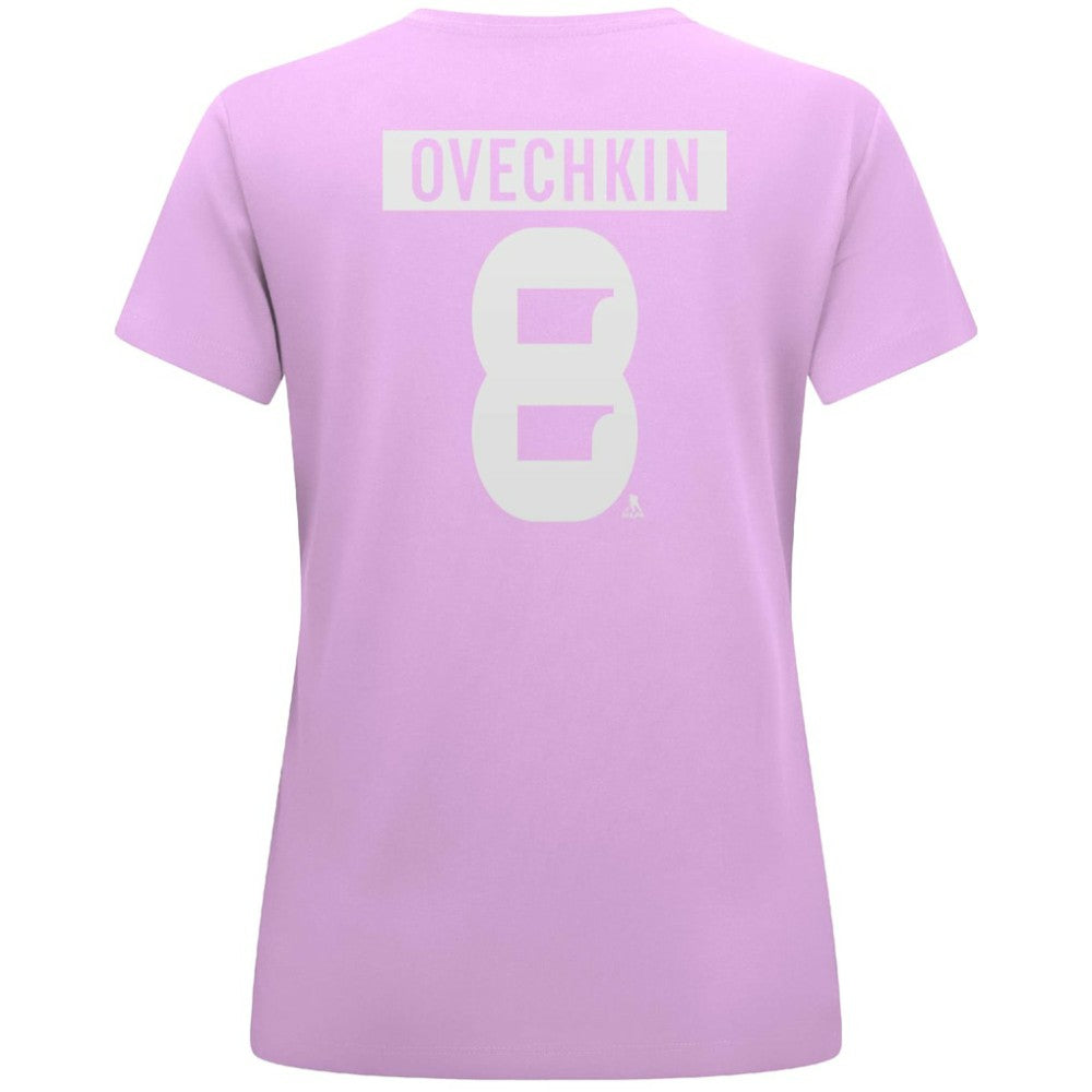 Alexander Ovechkin Washington Capitals Levelwear Women's Hockey Fights Cancer Anthem Name & Number T-Shirt Lavender