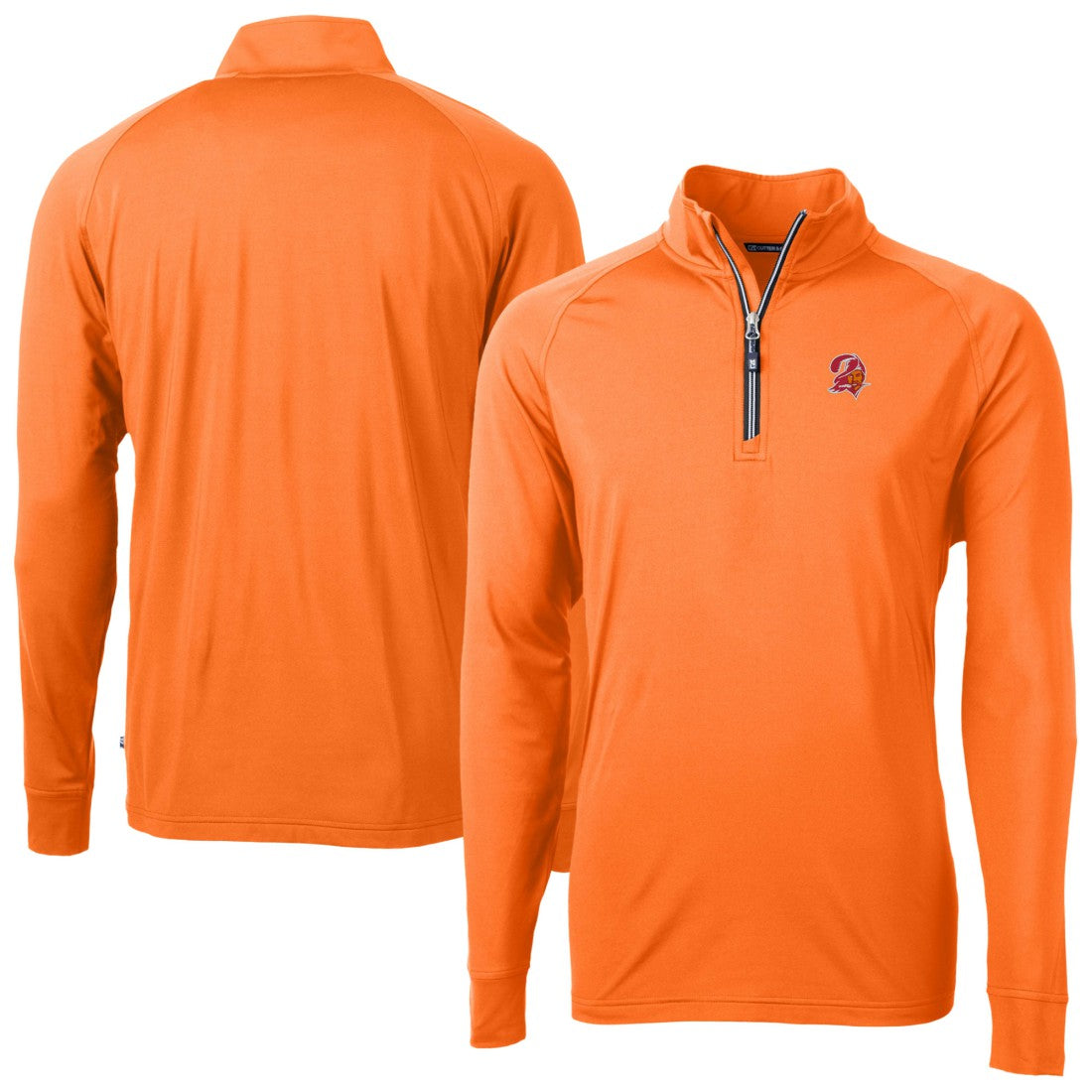 Tampa Bay Buccaneers Cutter & Buck Adapt Eco DryTec Raglan Quarter-Zip Jacket - Orange discount