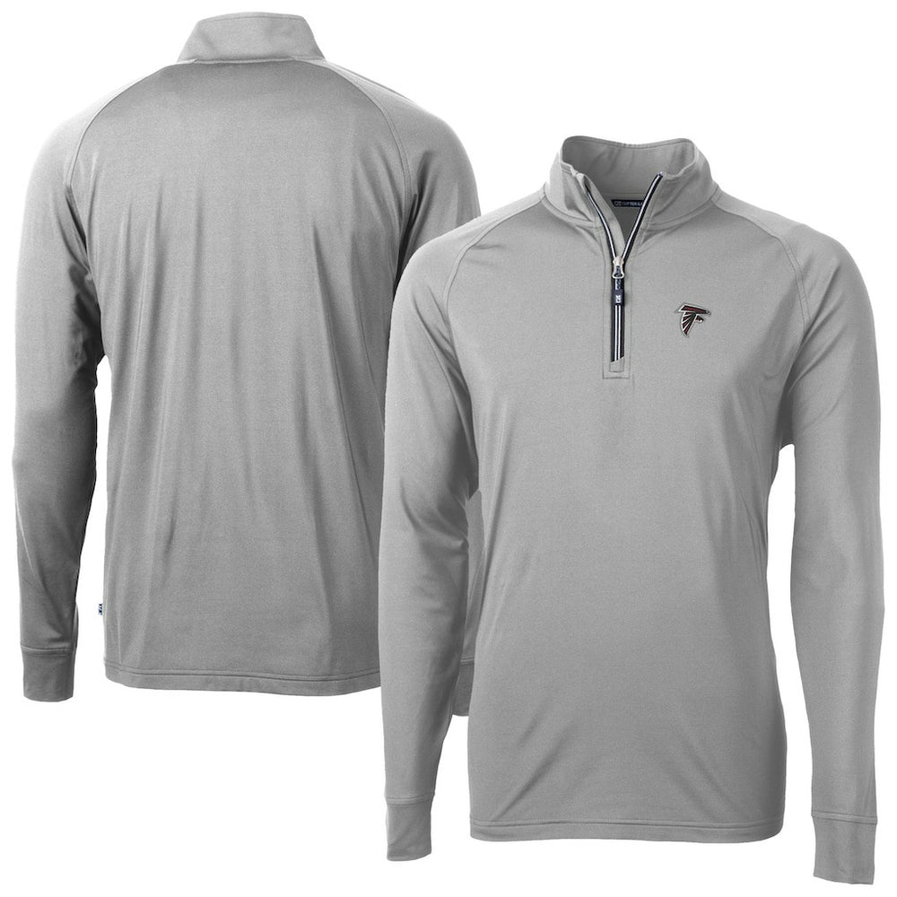Atlanta Falcons Cutter & Buck Adapt Eco DryTec Raglan Quarter-Zip Jacket - Gray cheap