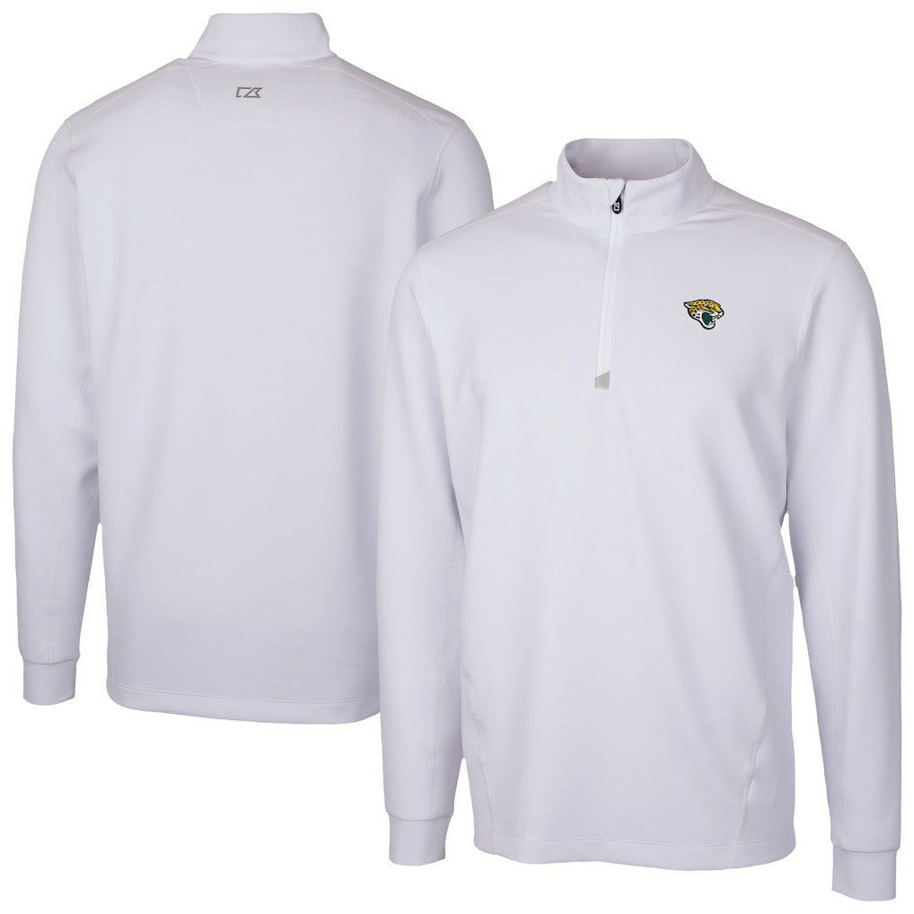Jacksonville Jaguars Cutter & Buck Traverse Stretch Quarter-Zip Top - White online