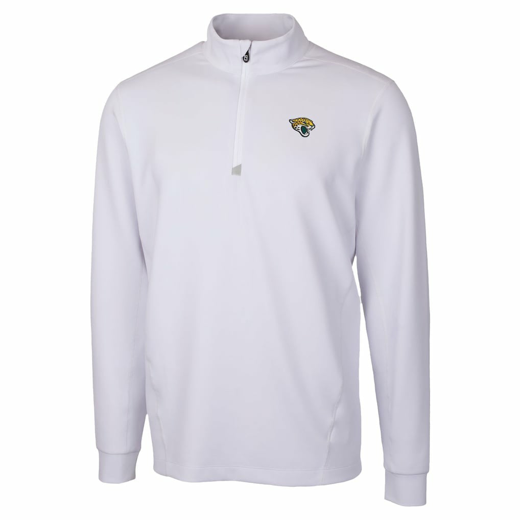 Jacksonville Jaguars Cutter & Buck Traverse Stretch Quarter-Zip Top - White online