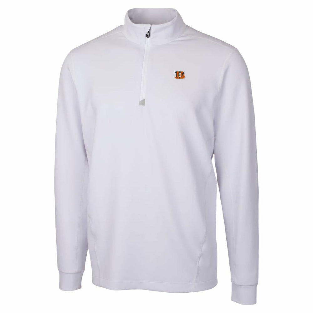 Cincinnati Bengals Cutter & Buck Traverse Stretch Quarter-Zip Top - White cheap