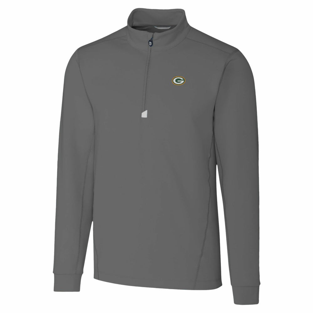 Green Bay Packers Cutter & Buck Traverse Stretch Quarter-Zip Top - Gray on sale