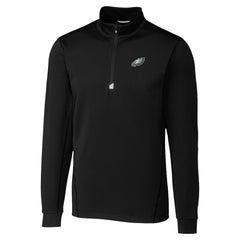 Philadelphia Eagles Cutter & Buck Traverse Stretch Quarter-Zip Top - Black discount