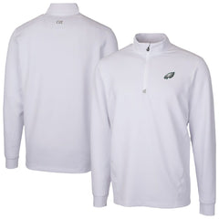 Philadelphia Eagles Cutter & Buck Traverse Stretch Quarter-Zip Top - White cheap