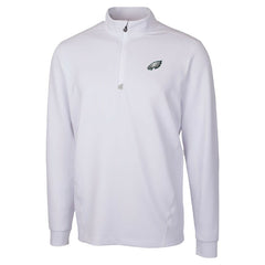 Philadelphia Eagles Cutter & Buck Traverse Stretch Quarter-Zip Top - White cheap