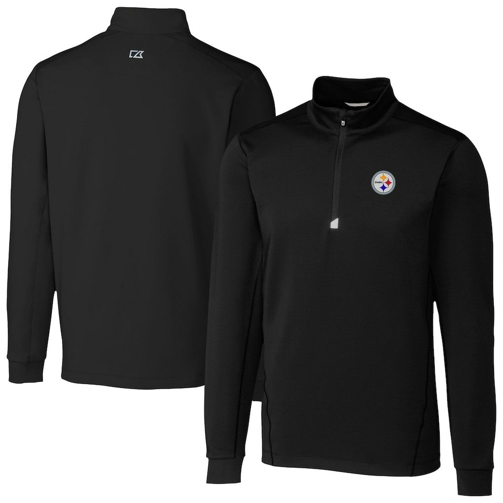 Pittsburgh Steelers Cutter & Buck Traverse Stretch Quarter-Zip Top - Black online