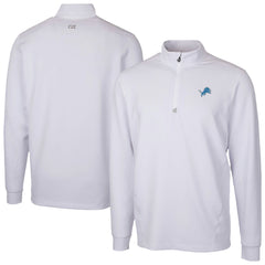 Detroit Lions Cutter & Buck Traverse Stretch Quarter-Zip Top - White sale