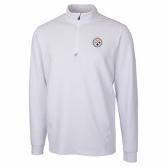Pittsburgh Steelers Cutter & Buck Traverse Stretch Quarter-Zip Top - White cheap