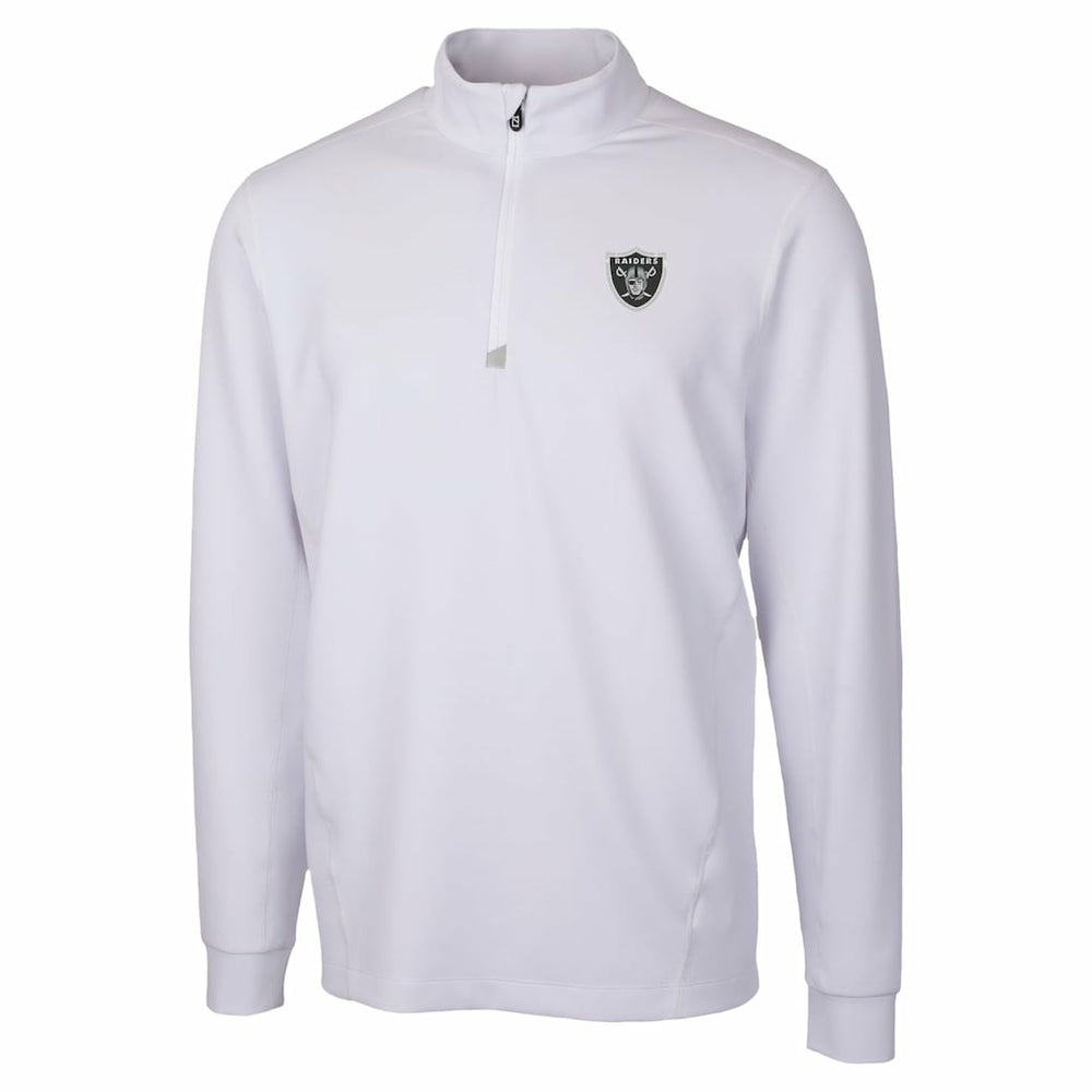 Las Vegas Raiders Cutter & Buck Traverse Stretch Quarter-Zip Top - White cheap