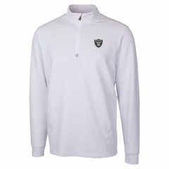 Las Vegas Raiders Cutter & Buck Traverse Stretch Quarter-Zip Top - White cheap