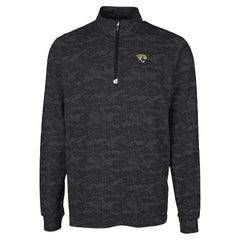 Jacksonville Jaguars Cutter & Buck Traverse Camo Print Stretch Quarter-Zip Top - Black on sale