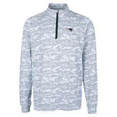 New England Patriots Cutter & Buck Traverse Camo Print Stretch Quarter-Zip Top - Charcoal cheap