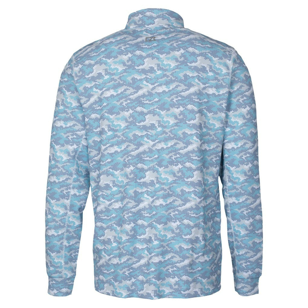 Seattle Seahawks Cutter & Buck Traverse Camo Print Stretch Quarter-Zip Top - Navy sale