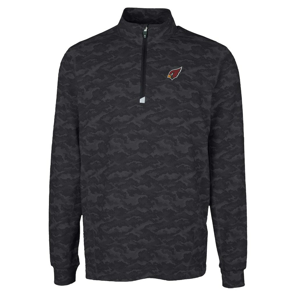 Arizona Cardinals Cutter & Buck Traverse Camo Print Stretch Quarter-Zip Top - Black outlet