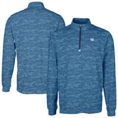 New York Giants Cutter & Buck Traverse Camo Print Stretch Quarter-Zip Top - Navy discount