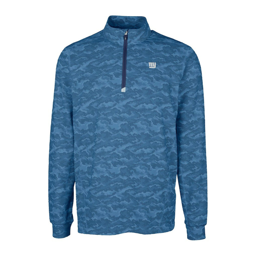 New York Giants Cutter & Buck Traverse Camo Print Stretch Quarter-Zip Top - Navy discount