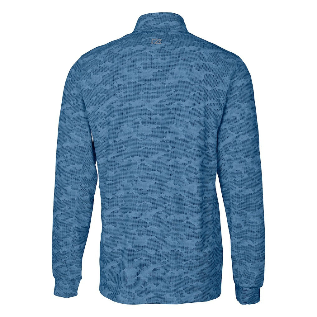 New York Giants Cutter & Buck Traverse Camo Print Stretch Quarter-Zip Top - Navy discount