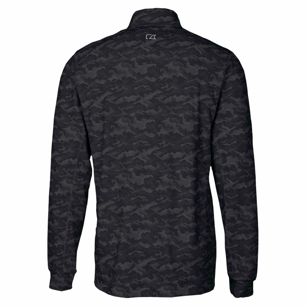 Detroit Lions Cutter & Buck Traverse Camo Print Stretch Quarter-Zip Top - Black discount