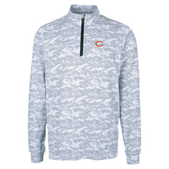 Chicago Bears Cutter & Buck Traverse Camo Print Stretch Quarter-Zip Top - Charcoal outlet