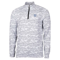 Indianapolis Colts Cutter & Buck Traverse Camo Print Stretch Quarter-Zip Top - Charcoal online