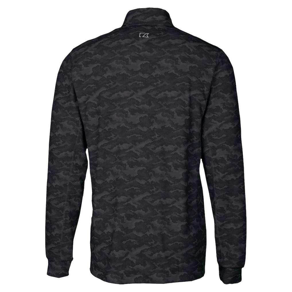 Minnesota Vikings Cutter & Buck Traverse Camo Print Stretch Quarter-Zip Top - Black discount