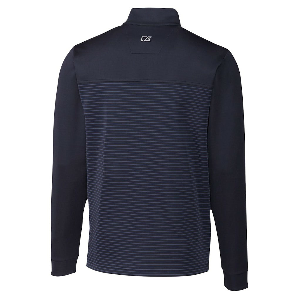 Seattle Seahawks Cutter & Buck Traverse Stripe Stretch DryTec Quarter-Zip Top - Navy cheap