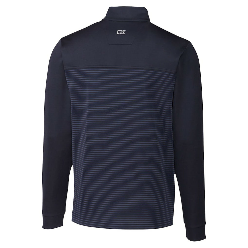 Seattle Seahawks Cutter & Buck Traverse Stripe Stretch DryTec Quarter-Zip Top - Navy cheap