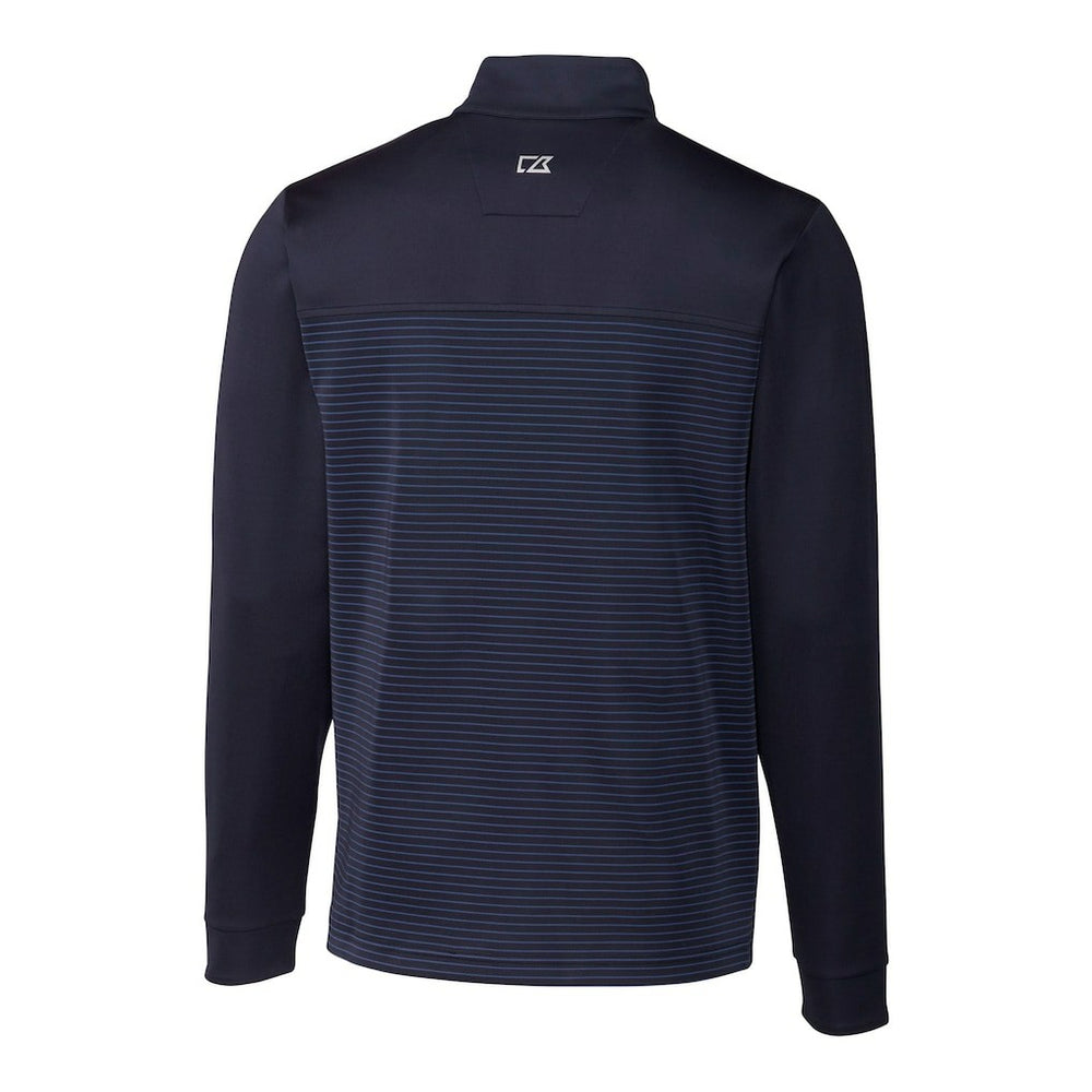New York Giants Cutter & Buck Traverse Stripe Stretch DryTec Quarter-Zip Top - Navy discount