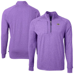 Baltimore Ravens Cutter & Buck Adapt Eco Raglan Quarter-Zip Jacket - Heather Purple sale