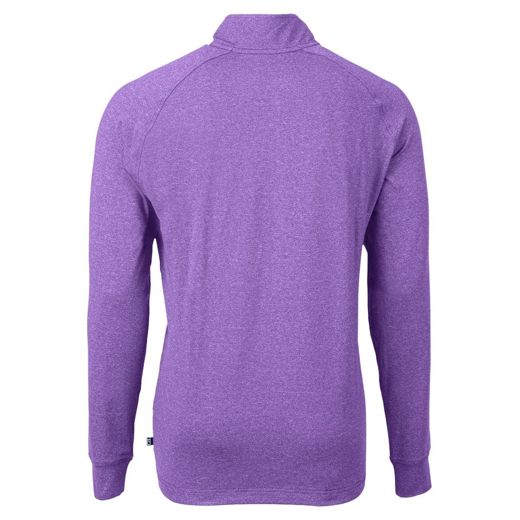 Baltimore Ravens Cutter & Buck Adapt Eco Raglan Quarter-Zip Jacket - Heather Purple sale