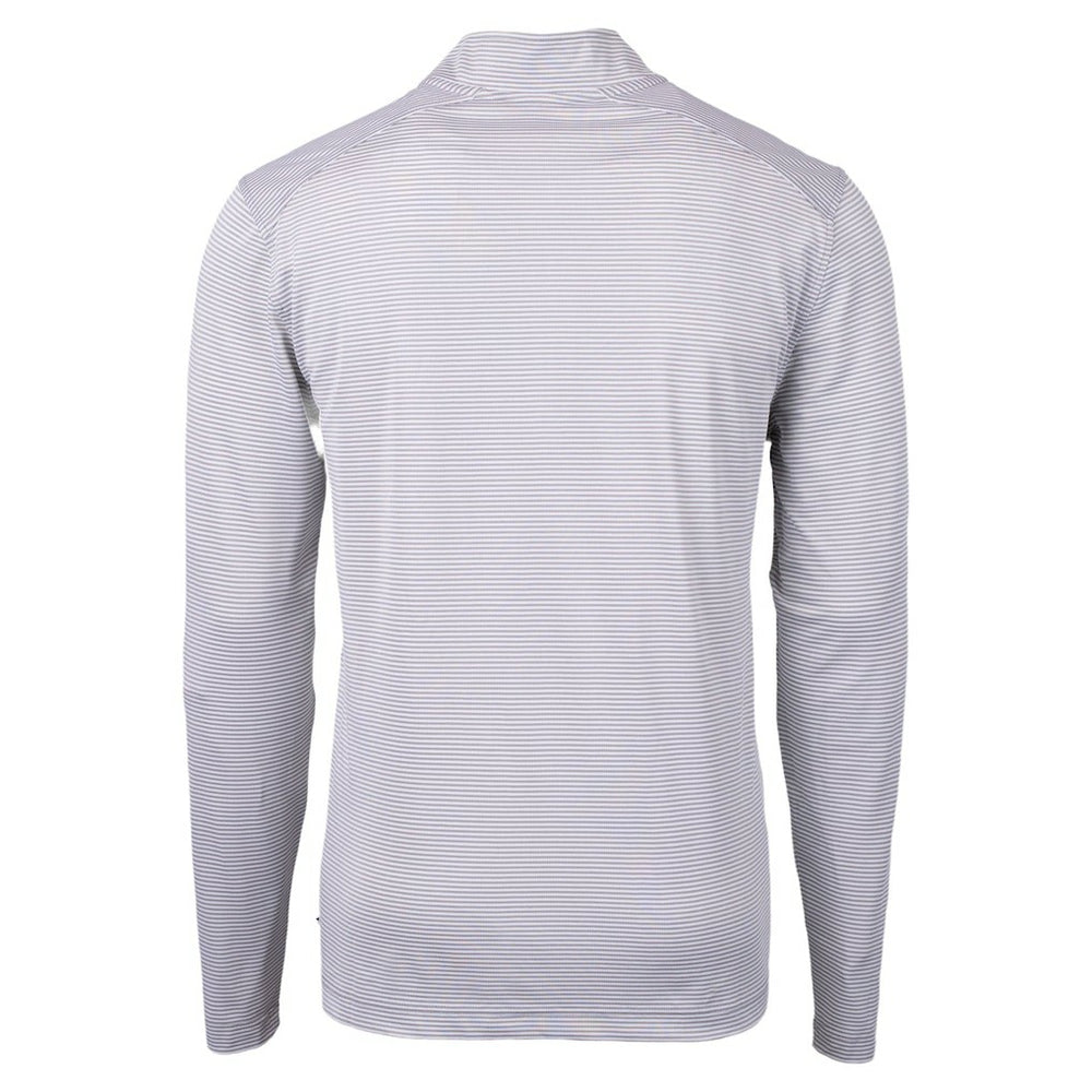 Baltimore Ravens Cutter & Buck Virtue Eco Pique Micro Stripe Quarter-Zip Jacket - Gray cheap