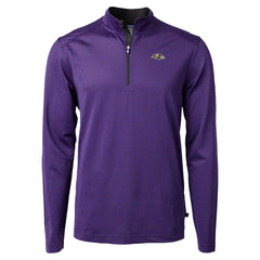 Baltimore Ravens Cutter & Buck Virtue Eco Pique Micro Stripe Quarter-Zip Jacket - Purple outlet