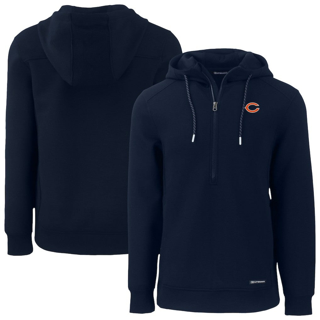 Chicago Bears Cutter & Buck Roam Eco Recycled Half-Zip Hoodie - Navy cheap