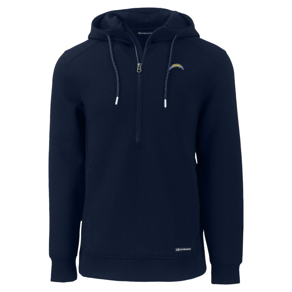 Los Angeles Chargers Cutter & Buck Roam Eco Recycled Half-Zip Hoodie - Navy online