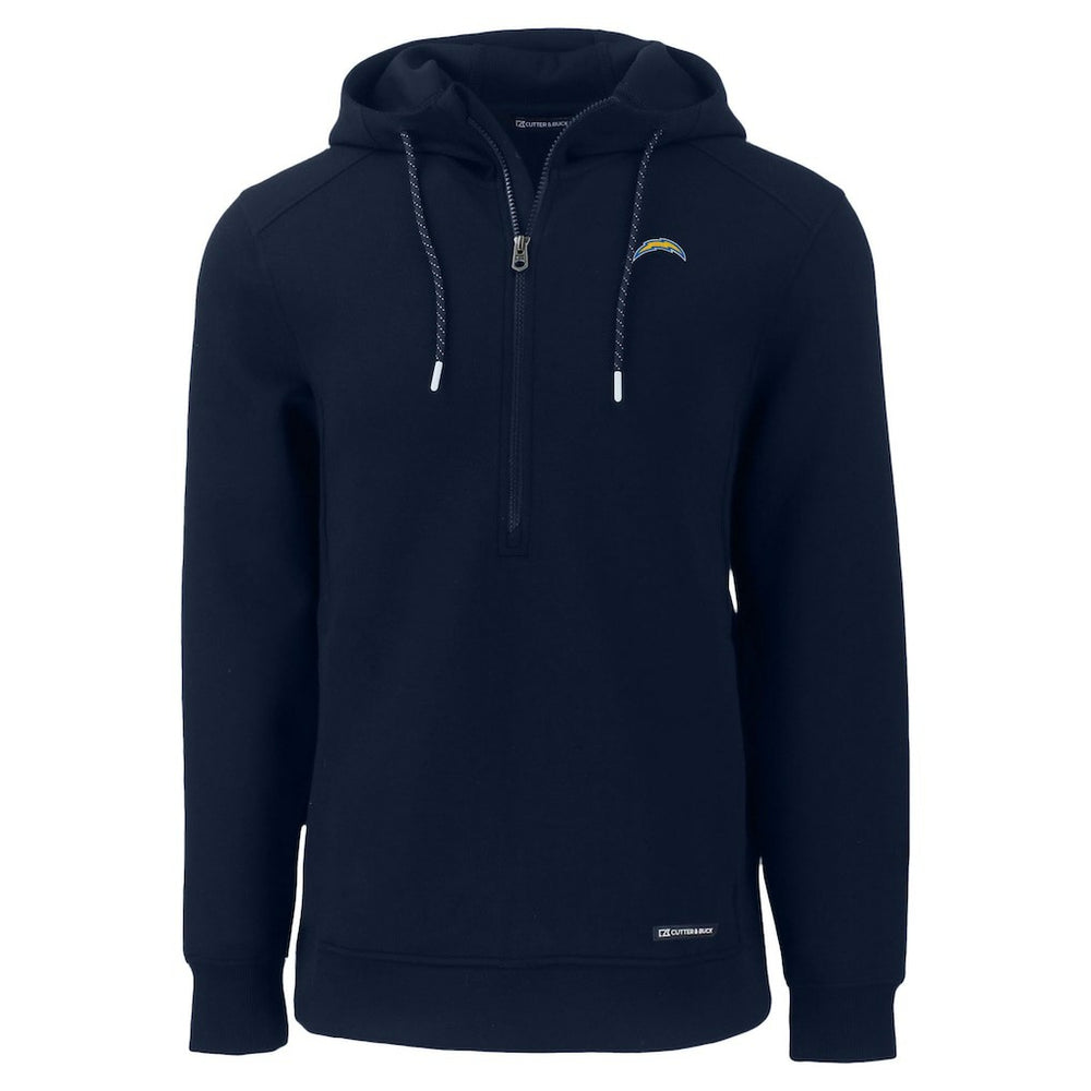Los Angeles Chargers Cutter & Buck Roam Eco Recycled Half-Zip Hoodie - Navy online