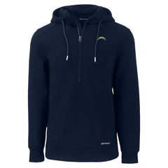Los Angeles Chargers Cutter & Buck Roam Eco Recycled Half-Zip Hoodie - Navy online