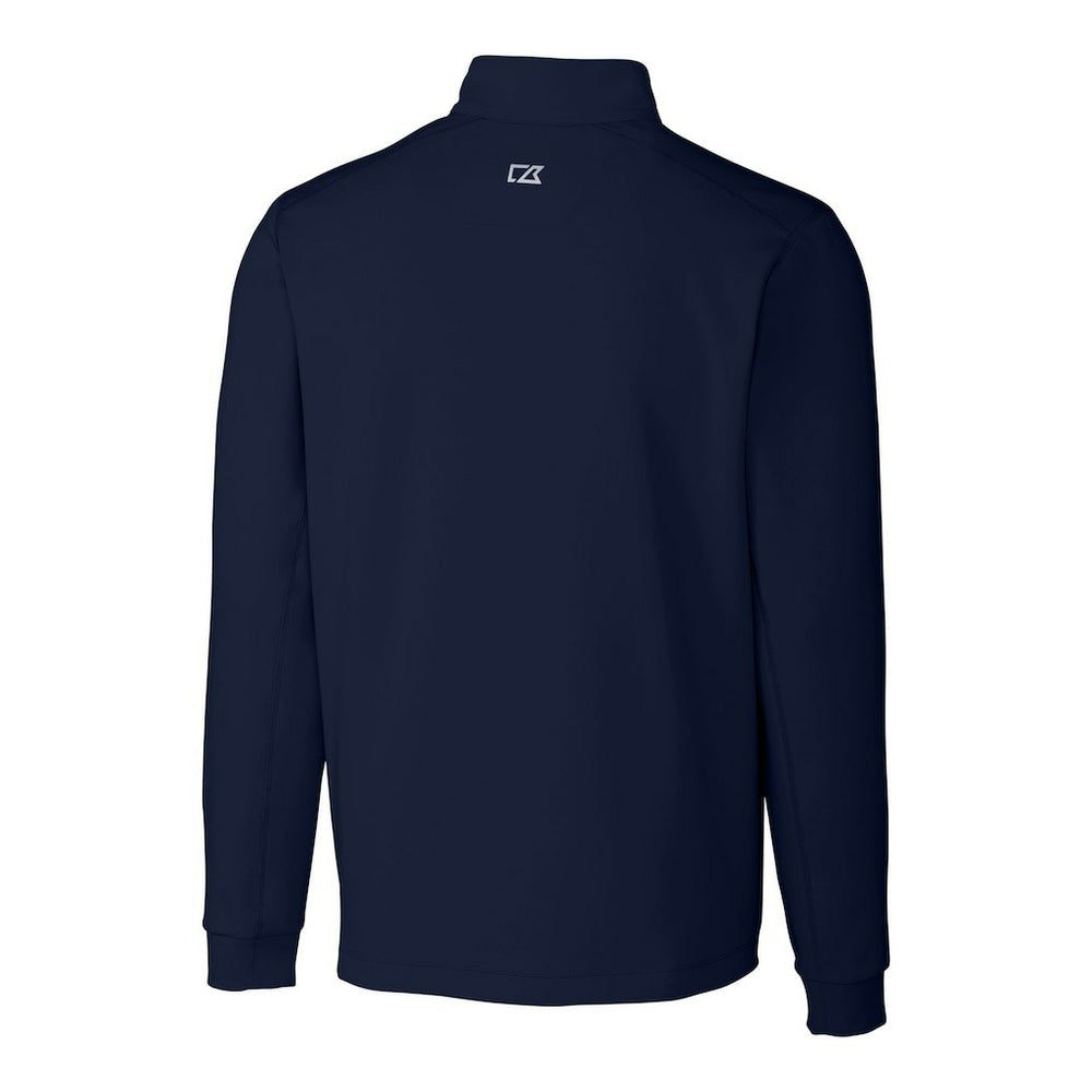 Buffalo Bills Cutter & Buck Big & Tall Traverse Eco Tri-Blend DryTec Quarter-Zip Jacket - Navy on sale