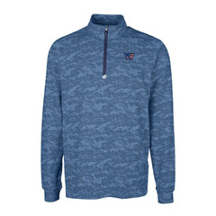 Washington Commanders Cutter & Buck Big & Tall Americana Traverse Eco Camo Tri-Blend DryTec Quarter-Zip Jacket - Navy on sale